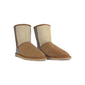 Burlee Women's Mid Tricolor Sheepskin Boot – Warm & Stylish
